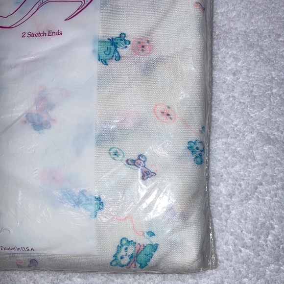 NWT vintage curity knit crib sheet gender neutral unisex - Picture 6 of 6